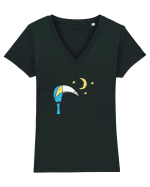 Tucan Tricou mânecă scurtă guler V Damă Evoker