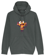 Monstrulet Portocaliu Hanorac cu fermoar Unisex Connector