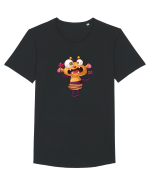 Monstrulet Portocaliu Tricou mânecă scurtă guler larg Bărbat Skater