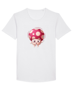 Ciupercuta Rosie Tricou mânecă scurtă guler larg Bărbat Skater