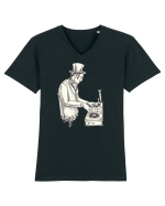 Steampunk DJ 2 Tricou mânecă scurtă guler V Bărbat Presenter
