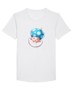 Ciupercuta Albastra Tricou mânecă scurtă guler larg Bărbat Skater