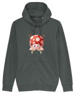 Ciupercuta Portocalie Hanorac cu fermoar Unisex Connector