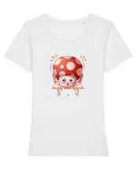 Ciupercuta Portocalie Tricou mânecă scurtă guler larg fitted Damă Expresser