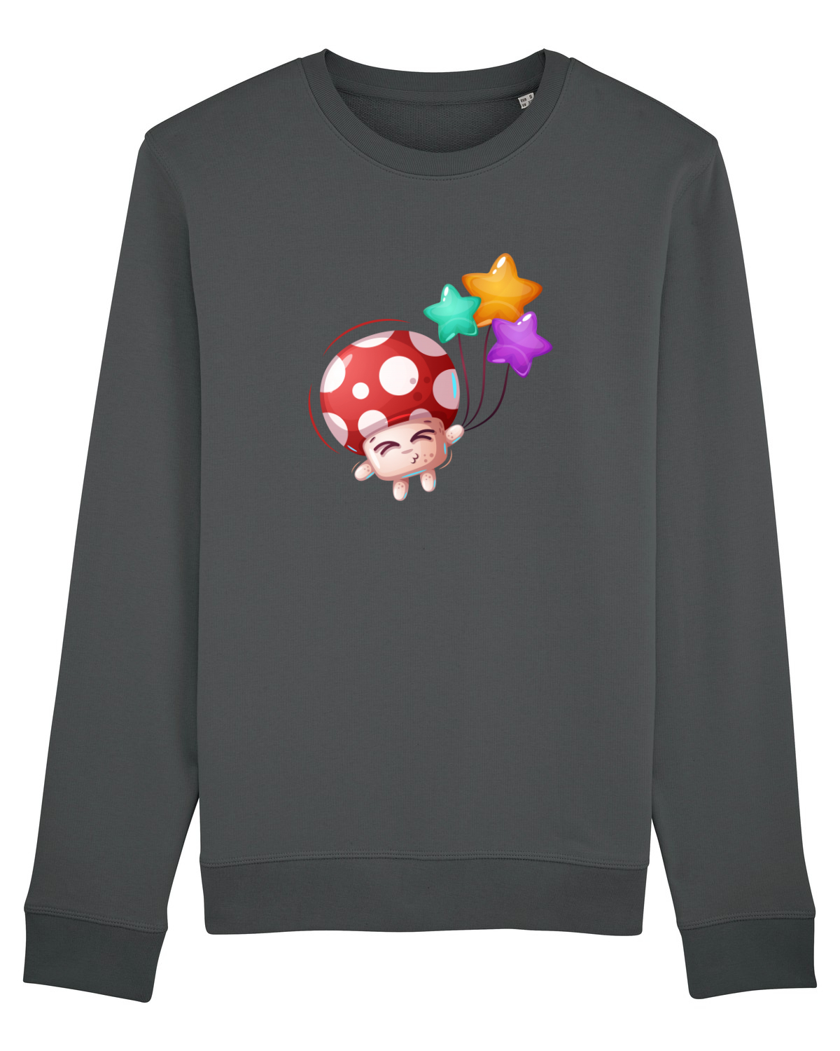 Bluză mânecă lungă Unisex Rise Anthracite