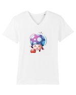 Ciupercuta Mov Tricou mânecă scurtă guler V Bărbat Presenter
