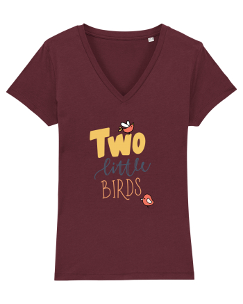 Two Little Birds Burgundy