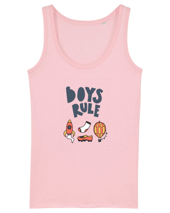 Boys Rule Cotton Pink