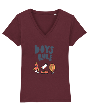 Boys Rule Burgundy