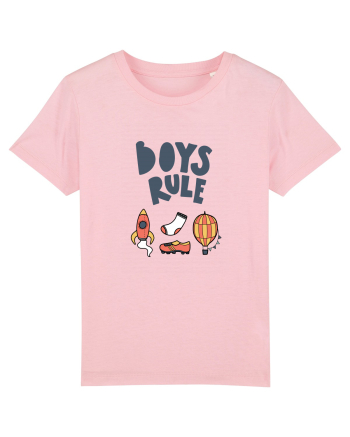 Boys Rule Cotton Pink