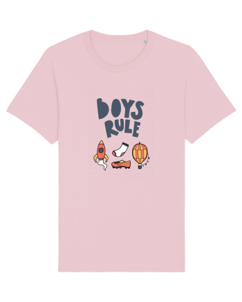 Boys Rule Cotton Pink