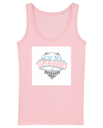 Little Boys are Superheroes Cotton Pink