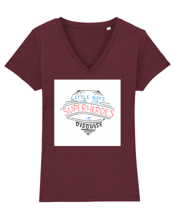 Little Boys are Superheroes Burgundy