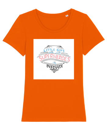 Little Boys are Superheroes Bright Orange