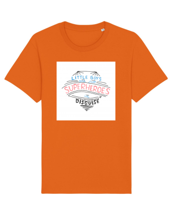 Little Boys are Superheroes Bright Orange