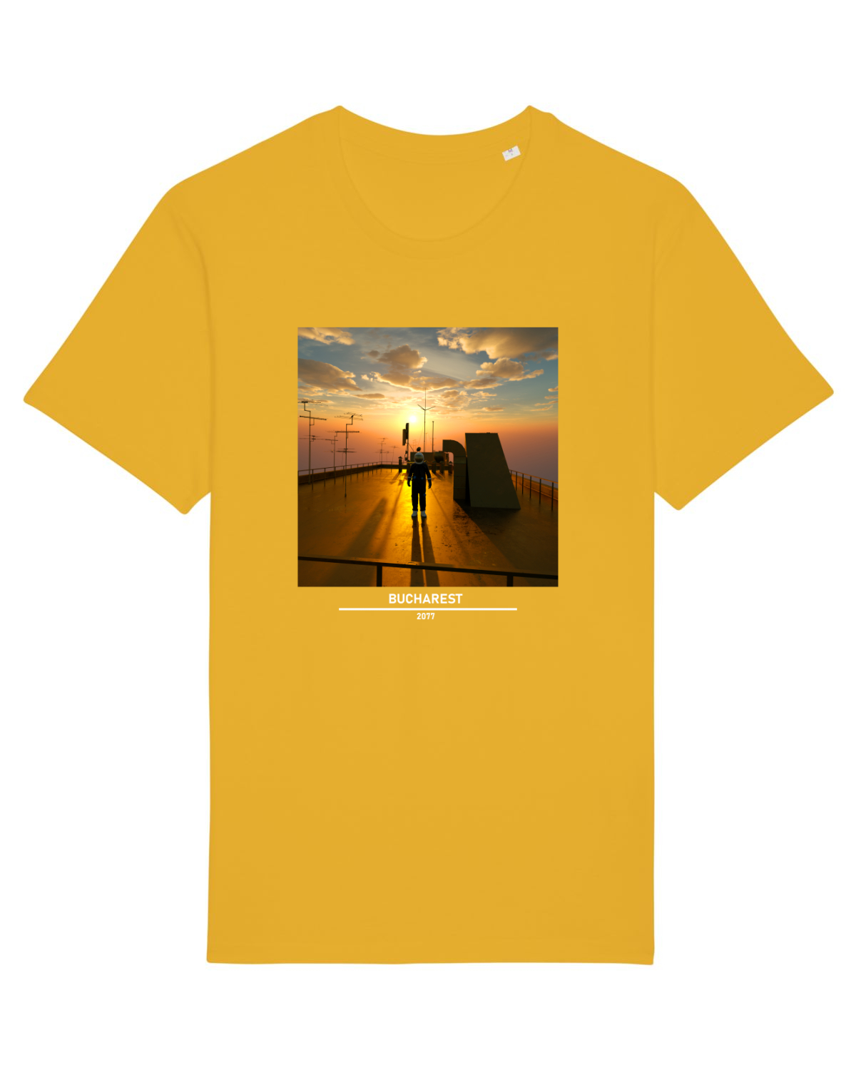 Tricou mânecă scurtă Unisex Rocker Spectra Yellow