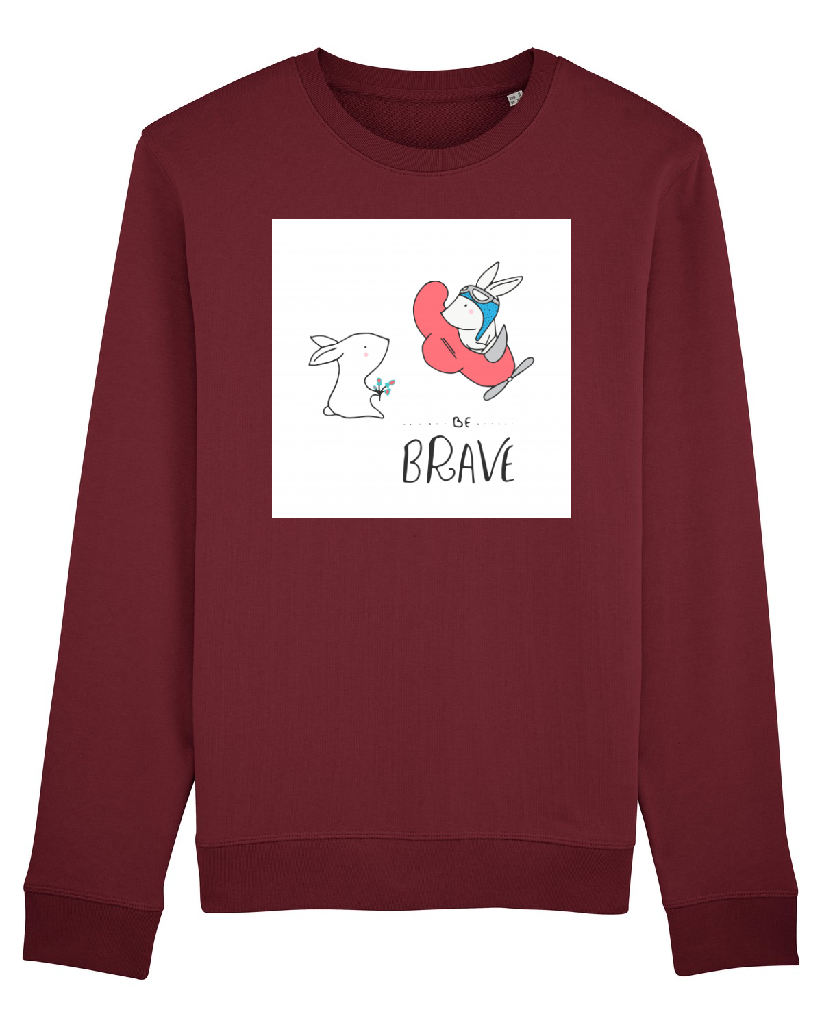 Bluză mânecă lungă Unisex Rise Burgundy