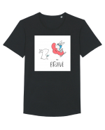 Be Brave Tricou mânecă scurtă guler larg Bărbat Skater