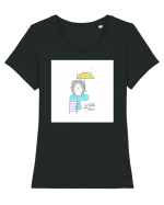 Wild and Free Tricou mânecă scurtă guler larg fitted Damă Expresser