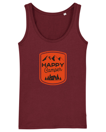 Happy Camper Orange Burgundy