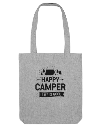 Happy Camper Life is Good Heather Grey