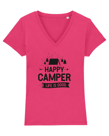 Happy Camper Life is Good Raspberry