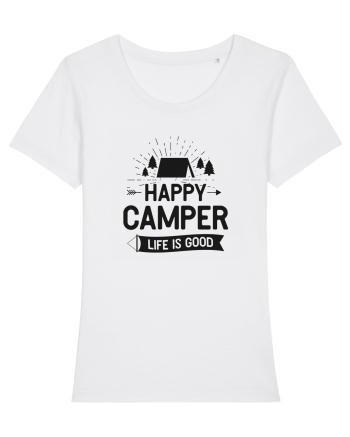 Happy Camper Life is Good White