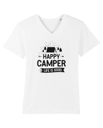 Happy Camper Life is Good White