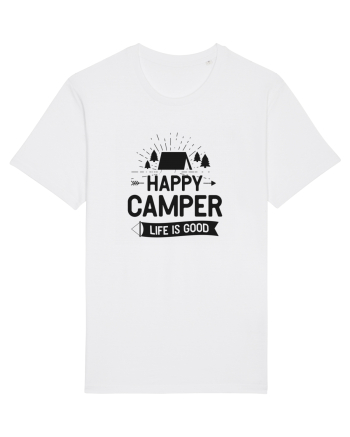 Happy Camper Life is Good White