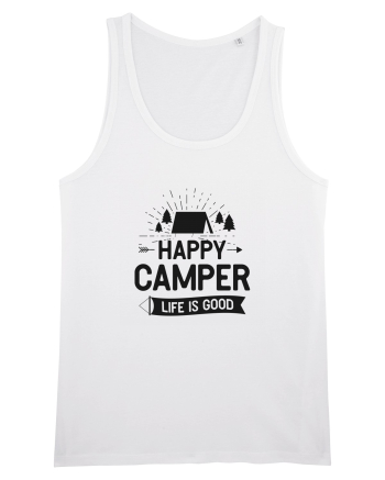 Happy Camper Life is Good White