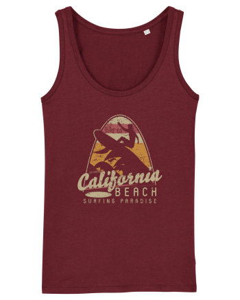California Beach Surfing Burgundy