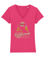 California Beach Surfing Tricou mânecă scurtă guler V Damă Evoker