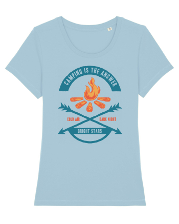Camping is the Answer Sky Blue