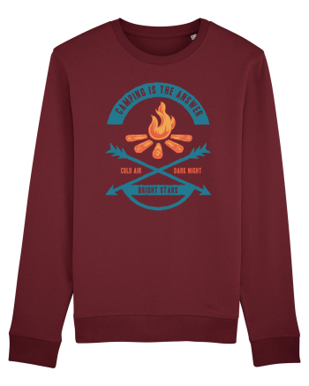 Camping is the Answer Burgundy