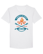 Camping is the Answer Tricou mânecă scurtă guler larg Bărbat Skater