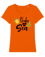 Under the Sea Tricou mânecă scurtă guler larg fitted Damă Expresser