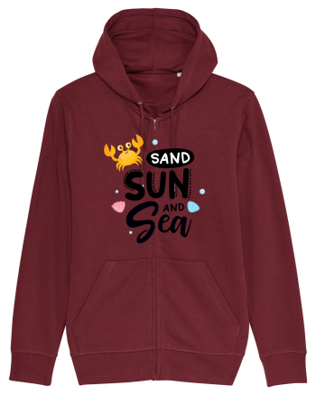 Sand Sun and the Sea Burgundy