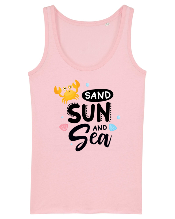 Sand Sun and the Sea Cotton Pink