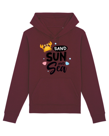 Sand Sun and the Sea Burgundy