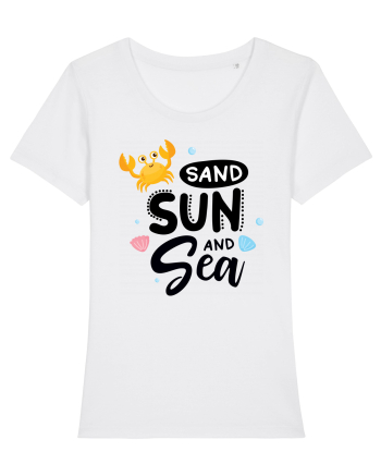 Sand Sun and the Sea White