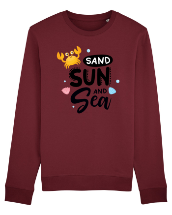 Sand Sun and the Sea Burgundy