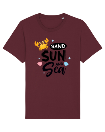 Sand Sun and the Sea Burgundy