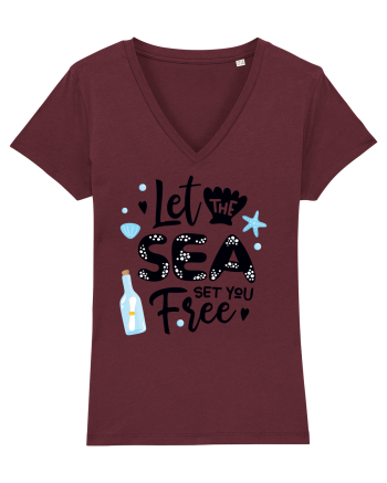 Let the Sea set you Free Burgundy