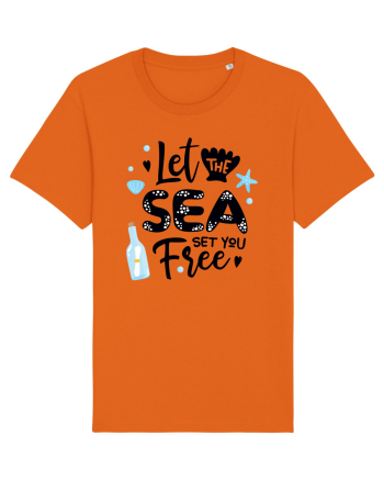 Let the Sea set you Free Bright Orange