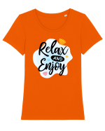 Relax and Enjoy Tricou mânecă scurtă guler larg fitted Damă Expresser