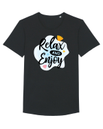 Relax and Enjoy Tricou mânecă scurtă guler larg Bărbat Skater