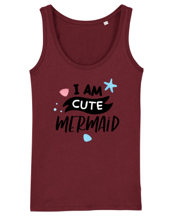 I am a Cute Mermaid Burgundy