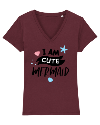 I am a Cute Mermaid Burgundy