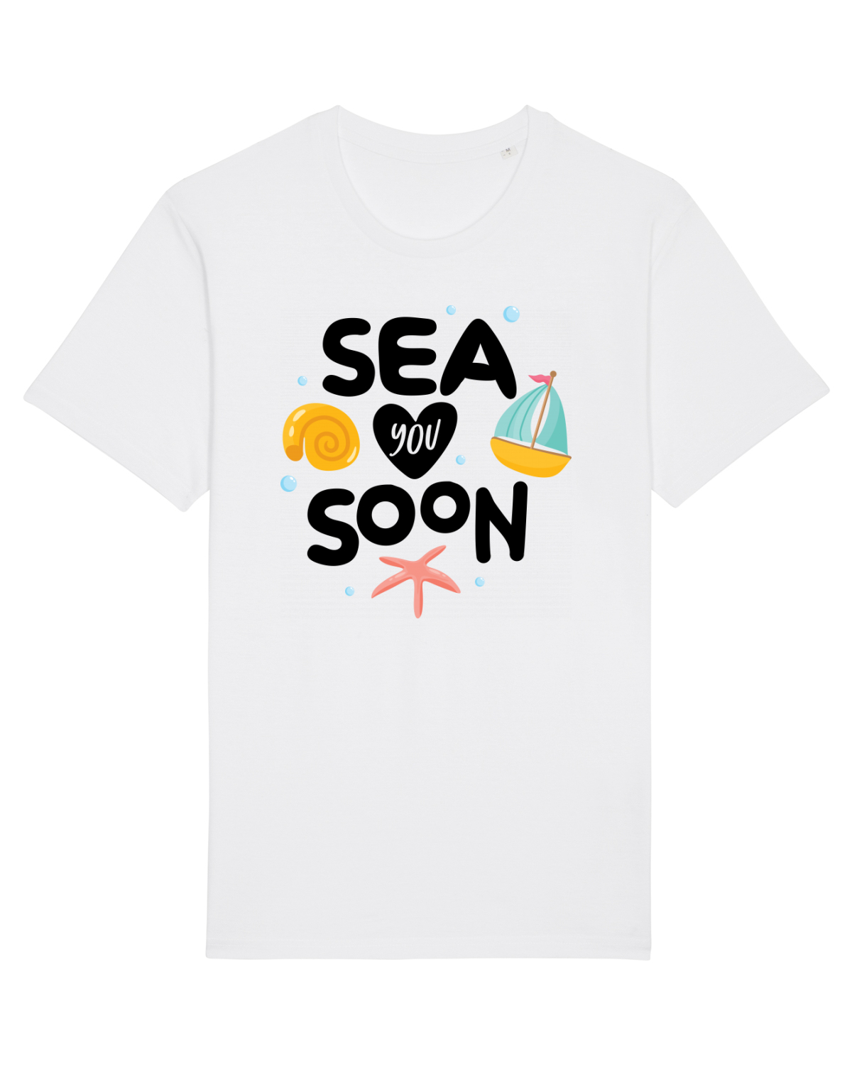 Tricou mânecă scurtă Unisex Rocker White