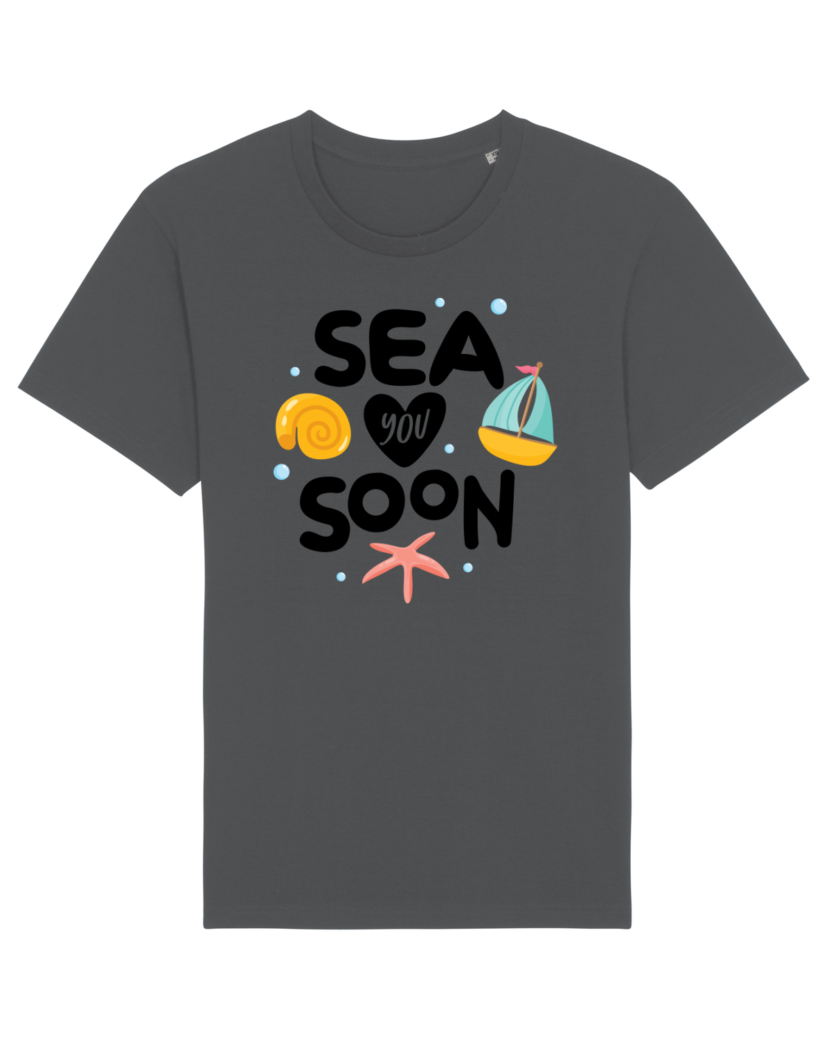 Tricou mânecă scurtă Unisex Rocker Anthracite